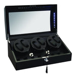 Load image into Gallery viewer, Diplomat Black Edition Six Watch Winder with LED&#39;s - Watch Box Co. - 1
