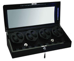 Load image into Gallery viewer, Diplomat Black Edition Watch Winder - Elegant Eight Capacity Ebony Wood Solution
