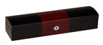 Load image into Gallery viewer, Diplomat 8 Piano Black Wood Watch Box With Cherry Wood Accent Trim - Watch Box Co. - 2
