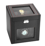 Load image into Gallery viewer, Diplomat Modena Black Carbon Fiber Watch Winder with 6-Watch Storage
