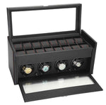 Load image into Gallery viewer, Diplomat Modena Quad Watch Winder – Racing-Inspired Carbon Fiber Design
