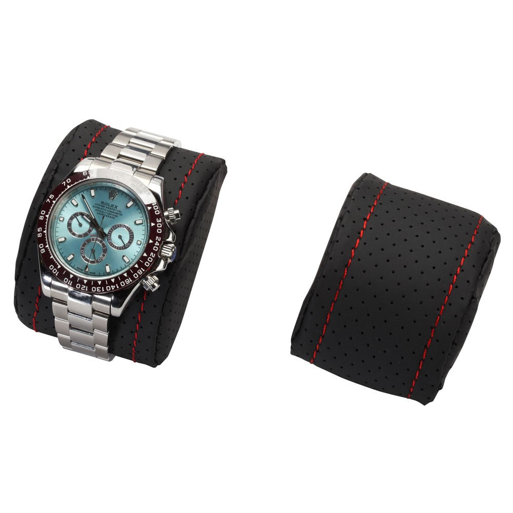 Diplomat Black Carbon Fiber Pattern Four Watch Winder & 16 Watch Additional Storage
