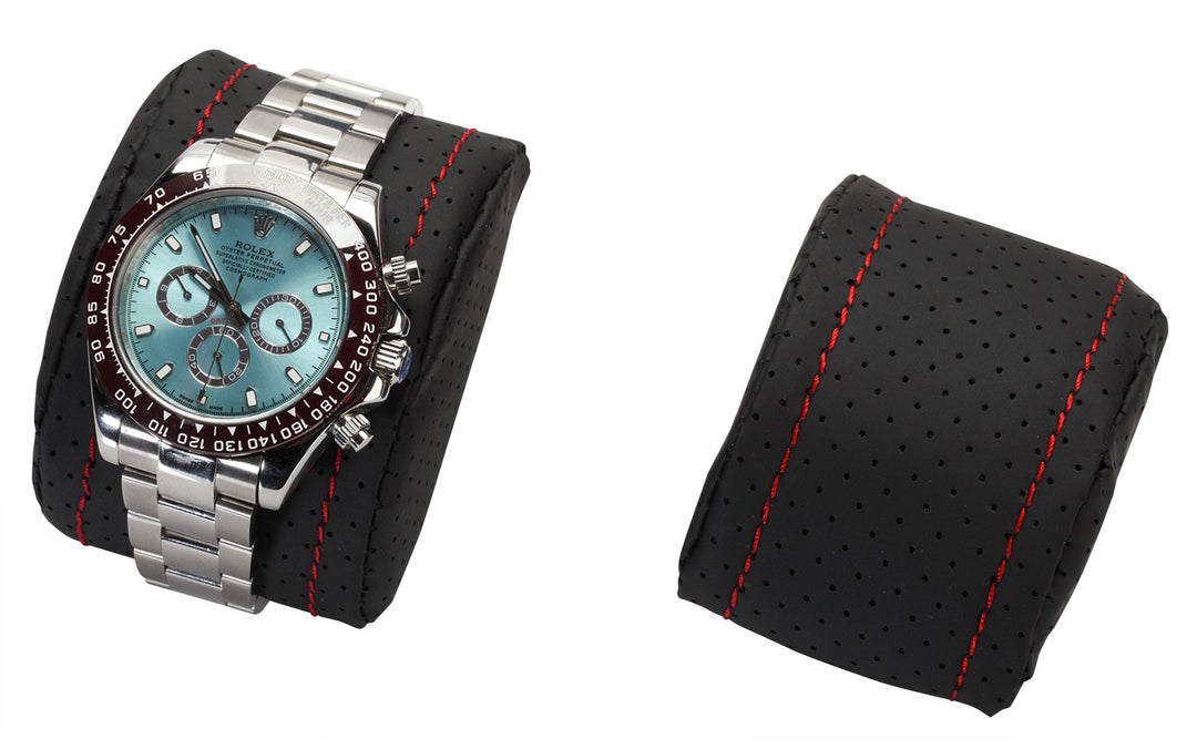 10 Piece Carbon Fiber Watch Box With Red Stitch Trim - Watch Box Co. - 5