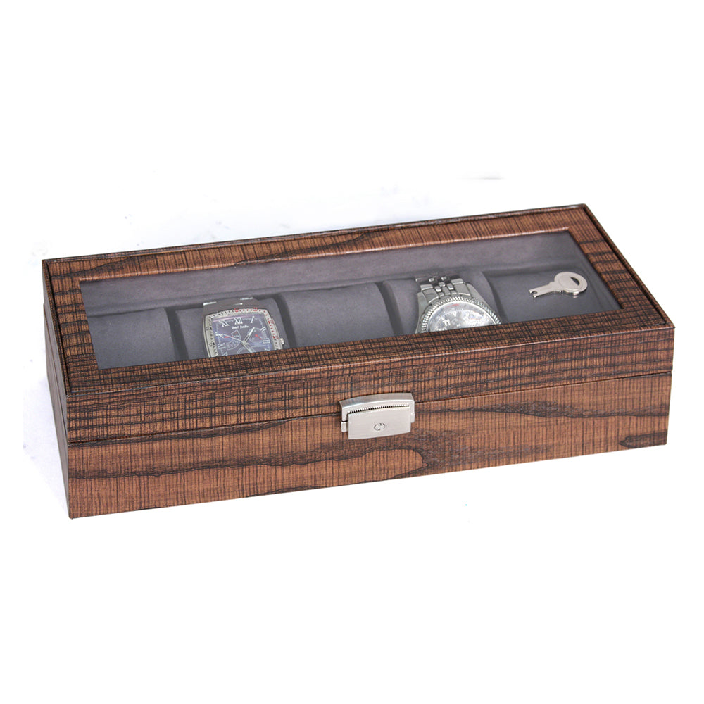 5 Wood Grain Watch Box