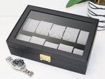 Load image into Gallery viewer, (10) Black Leather watch box - Watch Box Co. - 3
