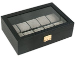 Load image into Gallery viewer, (10) Black Leather watch box - Watch Box Co. - 2