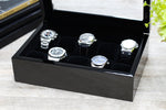 Load image into Gallery viewer, (10) Carbon Fiber Watch Box with Glass Top