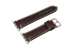 Load image into Gallery viewer, Mitri Genuine Leather Brown Watch Strap With Contrast Stitching For Apple Watch - Watch Box Co. - 3
