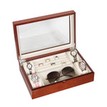 Load image into Gallery viewer, 4 Combination Vintage Oak Wood Watch Box &amp; Jewelry Storage Box
