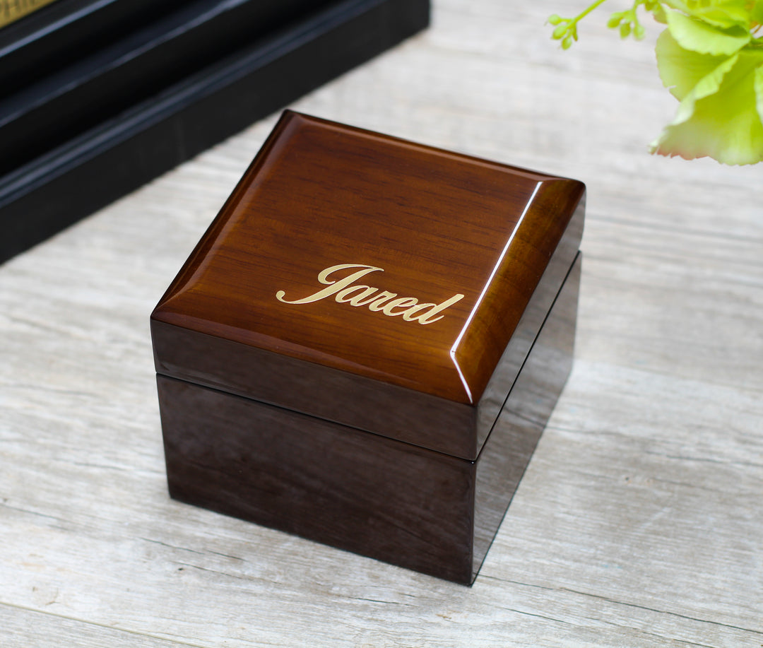 Single Genuine Mahogany Wood Watch Box