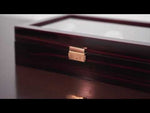 Load and play video in Gallery viewer, (10) Diplomat Ebony Wood Watch Box